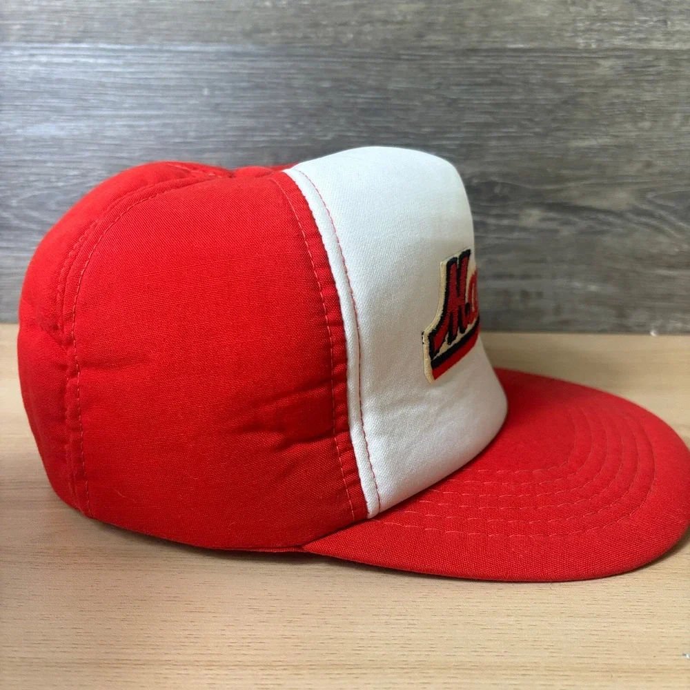 Vintage Marlin Hat Cap Snapback Red Trucker‎ All Foam Adjustable